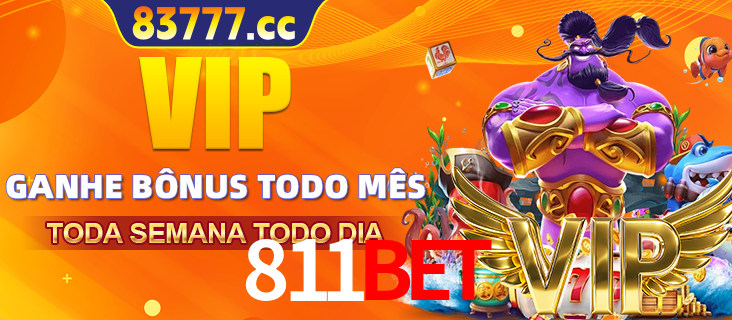 Banner promocional do 811BET oferecendo 100% de recompensas adicionais contínuas para quem fizer o login diário (Daily sign-in), com um mascote de coelho.